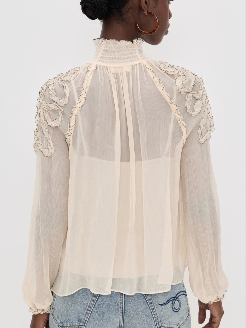 Ulla Johnson Silk Ruffle Top - Picture 2 of 10